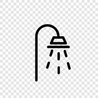 bathroom, shower head, rainfall showerhead, adjustable shower head icon svg