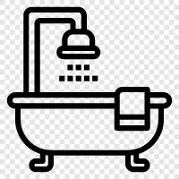 bathroom, tub, renovation, tile icon svg