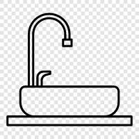 bathroom, tap, water, bowl icon svg