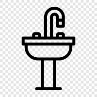 bathroom, bathroom sink, kitchen sink, faucet icon svg