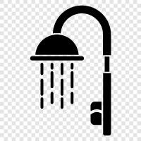 bathroom, tile, rain, head icon svg