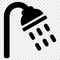 Badezimmer, Duschkopf, Regendusche, dampfende Dusche symbol