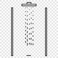 bathroom, shower head, rainfall, rain icon svg