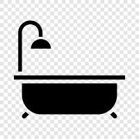 banyo, lavabo, faucet, porselain ikon svg