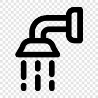 bathroom, wet, steam, rainfall icon svg