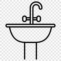 bathroom, sink, kitchen, faucet icon svg