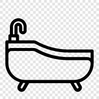 bathroom, sink, bathtub drain, bathtub faucet icon svg