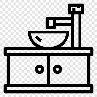 bathroom, kitchen, faucet, sink drain icon svg