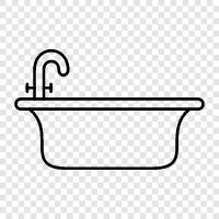 bathroom, tub, sink, faucet icon svg