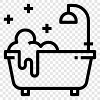 badezimmer, waschbecken, einrichtung, umhänge symbol