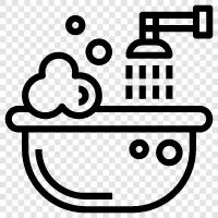 bathroom, wet, clean, steam icon svg