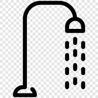 Badezimmer, Sanitär, Duschkopf, Regen symbol