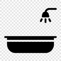 bathroom, tub, sink, shower icon svg