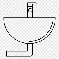 bathroom sink, kitchen sink, laundry sink, dishwasher sink icon svg