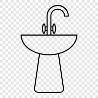 bathroom sink, kitchen sink, laundry sink, bathtub sink icon svg