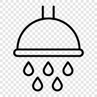 Bathroom, Tub, Shower Head, Rain Shower icon svg