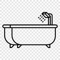 bathroom, porcelain, sinks, tub icon svg