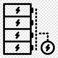 Batterien, Energiespeicher, erneuerbare Energien, Speicher symbol