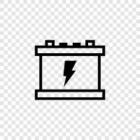 Batterie, Batterien, Ladegerät, Strom symbol