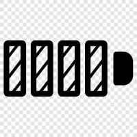 Batterieanzeige, Batteriesparer, Batteriemonitor, Stromsparer symbol
