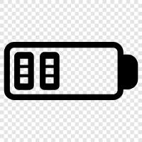 Batterieanzeige, Batterielebensdauer, Batteriesparer, Batterieladegerät symbol