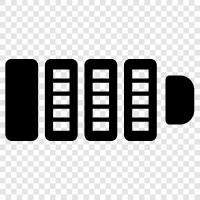 Batterielebensdauer, Batteriesparer, Batterieleistung, Batterieladegerät symbol
