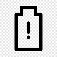 battery low, battery dying, battery low voltage, battery empty warning icon svg