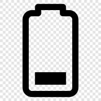 Batterie geringe Warnung, Autobatterie, Handybatterie, Laptopbatterie symbol