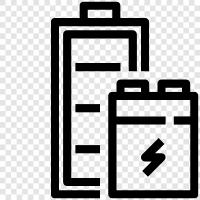 battery, batteries, charging, portable icon svg