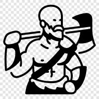 battle axe, battleaxe, blacksmith, forged axe icon svg