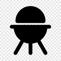 Barbekü, yemek pişirme, yemek, ızgara ikon svg