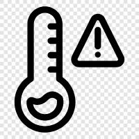 be careful, take care, watch your temperature, stay safe icon svg