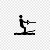 beaches, waves, paddleboards, stand up paddling icon svg