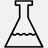 beakers, glass, laboratory, chemistry icon svg