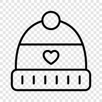 beanies, hats, winter, warm icon svg