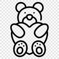 bear hug, hug, heart, love icon svg
