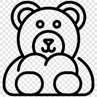 bear, cuddly, soft, plush icon svg