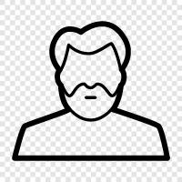 beards, men with beards, hairy men, Bearded Man icon svg