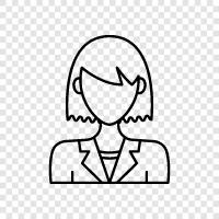 Beautiful Women With Short Hair, Short Haired Women, Short Hair Girls, Short Hair Woman icon svg