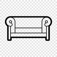 Bed, Bedroom, Couch, Living Room icon svg