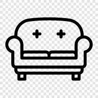 Bed, Couch, Sofa Bed, Sofa Set icon svg