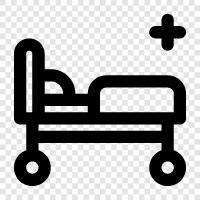 Bett, Bedridden, Krankenhaus, Krankenpflegeheim symbol