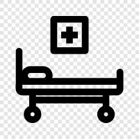 Bed, Bedridden, Hospitalisation, Sickbed icon svg