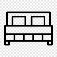 bedding, bed sheets, bed frame, bed mattress icon svg