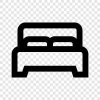 bedding, bed sheets, bedspread, bed pillows icon svg