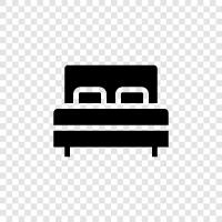 Bedroom, Bedspread, Bed Sheet, Bed Pillow icon svg