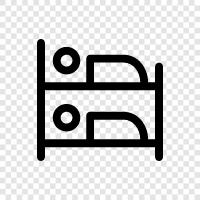 Bedroom, Mattress, Memory Foam, Bed Frame icon svg