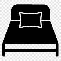 Bedroom, Bed sheets, Bed linens, Bedspread icon svg