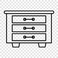 bedroom, chest of drawers, bedroom furniture, dressers for bedrooms icon svg