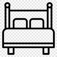 Bedroom, Mattress, Bed Frame, Bedspread icon svg